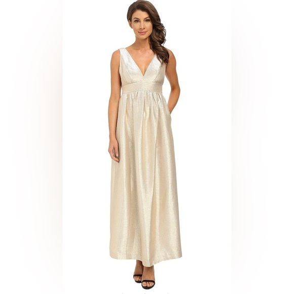 Jill Stuart deep v dress - champagne crystal color - Picture 1 of 8